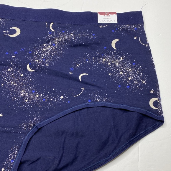 26/28 moon stars cotton full brief panty wide waistband NWT Lane Bryant plus 4x - Picture 5 of 6